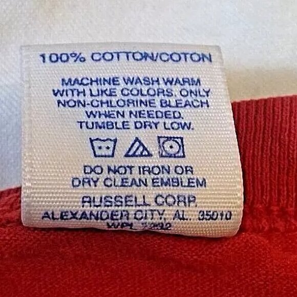 Russell Athletic University of Maryland Terrapins T Shirt L Red Logo Terps MD - Picture 6 of 6